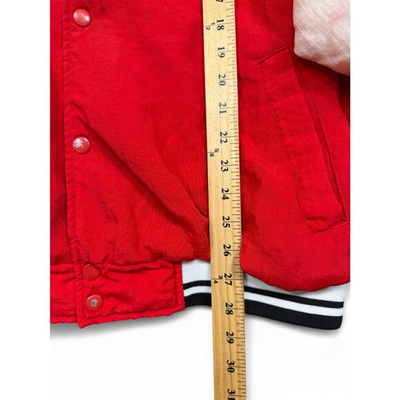 Adidas Project Sport Spectacular Bomber Jacket Red White Size L Vintage 80s - Picture 14 of 16